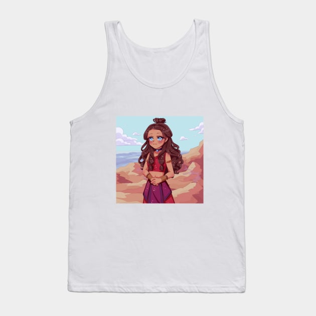 Fire Nation Katara Tank Top by spiderprincess